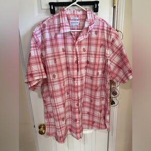 Saddlebred Tropical Pink Pineapple Mens Button Down Size 3X